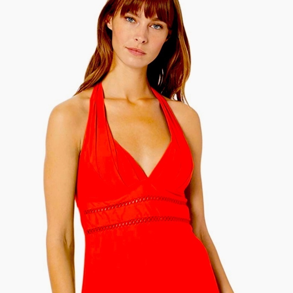 NWT - Athena Molded Cup Tankini  Red Size 6